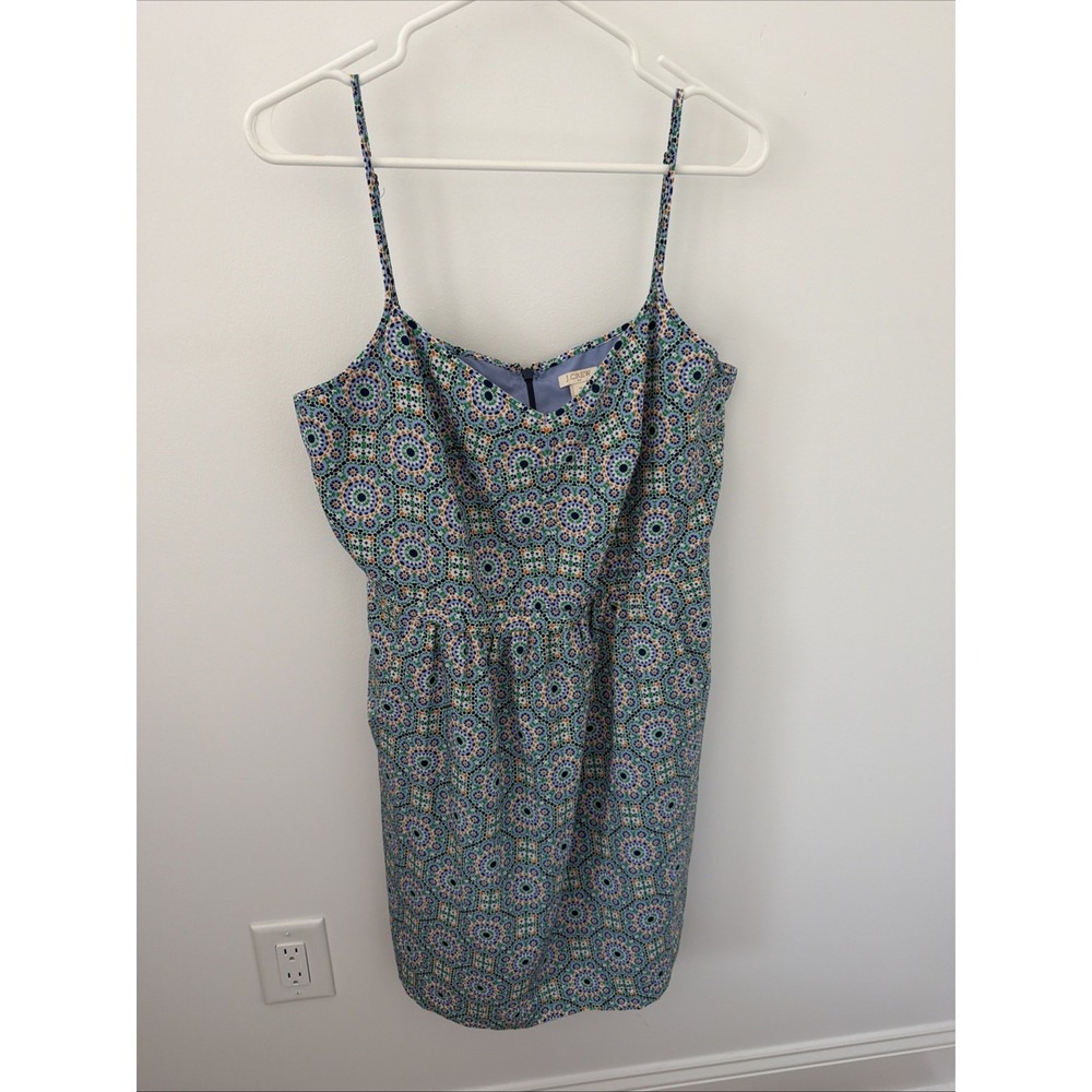 J.Crew Sundress Women 14 Multicolor Excellent Paisley Sleeveless Pockets 43841